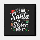 Search for kid sister magnets Santa