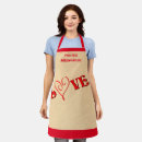 Search for hearts design aprons Red