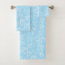 Search for heart bath towels Blue