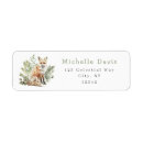 Search for woodland fox return address labels Green