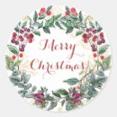 Search for boughs of holly stickers Merry christmas