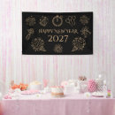 Search for happy new year banners Black and gold