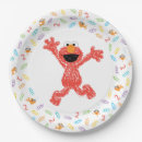 Search for elmo birthday plates Crayon inspired design