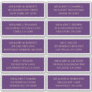 Search for purple and white wedding stickers Address