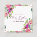 Search for bloom business cards Watercolor floral