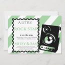 Search for rock star baby shower invitations Guitar