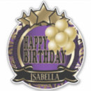 Search for purple and gold birthday stickers Metallic