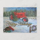 Search for red tractor christmas cards Snow