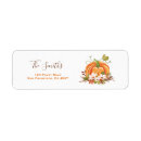 Search for pumpkin birthday return address labels Floral
