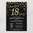 Search for black and gold 18th birthday invitations Adult birthday party