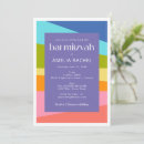 Search for rainbow bar bat mitzvah invitations Abstract