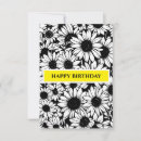 Search for black and yellow birthday cards Floral