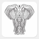 Search for indian elephant stickers Zen doodle style