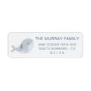 Search for blue whale return address labels Cute
