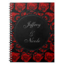 Search for gothic wedding notebooks Red roses
