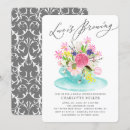 Search for love is brewing bridal shower invitations Watercolor floral