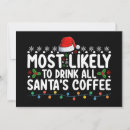 Search for coffee christmas invitations Santa