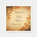 Search for vintage shabby chic roses napkins Baby shower