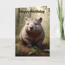 Search for australian birthday cards Wombat