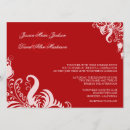 Search for ruby red wedding invitations White