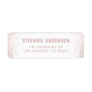 Search for white and rose gold return address labels Elegant