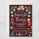 Search for favourite things party invitations Plaid