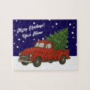 Search for red truck puzzles Pickup
