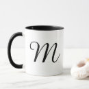 Search for initial m mugs Black and white