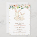 Search for rabbit baby girl shower invitations Pink floral