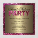 Search for hot pink black gold invitations Sparkly