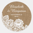 Search for vintage lace stickers Burlap and lace