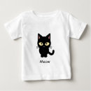 Search for black cat baby shirts Kawaii