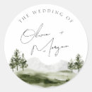 Search for forest wedding stickers Watercolor