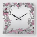 Search for silver and pink clocks Trendy