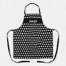 Search for black polka dots aprons Black and white