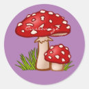 Search for red mushrooms stickers Amanita