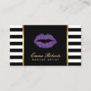 Search for black and purple business cards Makeup artist