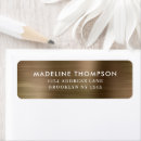 Search for brushed gold return address labels Classy