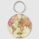 Search for vintage world map key rings Old