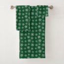 Search for snowflake bath towels Green