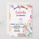 Search for unicorn 2nd birthday invitations Rainbow