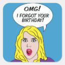 Search for retro comics stickers Birthday