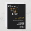 Search for beer 50th birthday invitations Cheers to 50 years
