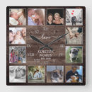Search for wood plank clocks Family photo keepsake
