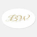 Search for oval monogram stickers Script