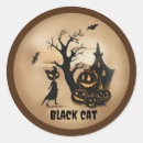 Search for cat pumpkin stickers Black