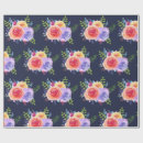 Search for navy blue and orange wrapping paper Flowers