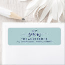 Search for winter blue return address labels Typography