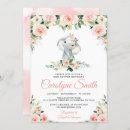 Search for pink elephant baby shower invitations Safari animals