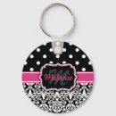 Search for damask monogram key rings Pink